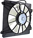 OE Replacement Radiator and A/C Condenser Fan Driver and Passenger Side, 2.4L, 4Cyl, Single fan