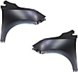 Front, Driver and Passenger Side Fenders, Without turn signal light hole