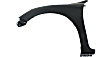 Front, Driver and Passenger Side Fenders, Without turn signal light hole