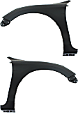 Front, Driver and Passenger Side Fenders, Without turn signal light hole, CAPA CERTIFIED