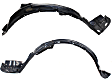 Front, Driver and Passenger Side, Fender Liner, 2-Door, Coupe