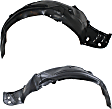 Front, Driver and Passenger Side, Fender Liner, 2-Door, Coupe