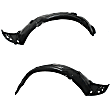 Front, Driver and Passenger Side Fender Liners, without Insulation Foam, Sedan, Except Hybrid