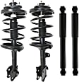 Front and Rear, Driver and Passenger Side Shock and Fully Loaded Strut, FWD
