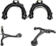 Front, Driver and Passenger Side, Upper and Lower Control Arms