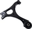 Front, Driver and Passenger Side, Lower Control Arms, Without ball joints, With bushings