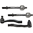 Front, Driver and Passenger Side, Inner and Outer Tie Rod Ends