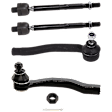 Front, Driver and Passenger Side, Inner and Outer Tie Rod End