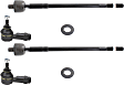 Front, Driver and Passenger Side, Inner and Outer Tie Rod Ends