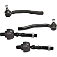 Front, Driver and Passenger Side, Inner and Outer Tie Rod Ends