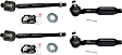 Front, Driver and Passenger Side, Inner and Outer Tie Rod Ends