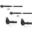 Front, Driver and Passenger Side, Inner and Outer Tie Rod Ends