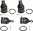 Front, Driver and Passenger Side, Upper and Lower Ball Joints