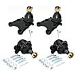 Front, Driver and Passenger Side, Upper and Lower Ball Joints