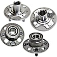 2012 Honda Fit - Front and Rear, Driver and Passenger Side Wheel Hub, 4 Lugs, Front - Without Bearing; Rear - With Bearing