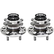Rear, Driver and Passenger Side Wheel Hub, 5 Lugs, With Bearing, 2.0L, 4Cyl