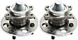 2-Wheel Set Rear, Driver and Passenger Side Wheel Hubs, With Bearing, Non-ABS, 4 x 1 mm Bolt Pattern