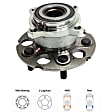 Rear, Driver and Passenger Side Wheel Hub, 5 Lugs, With Bearing