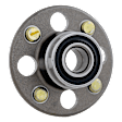 4-Wheel Set Front and Rear, Driver and Passenger Side Wheel Hubs, Front, Without Bearing/Rear, With Bearing, For Models with Rear Drum Brake, FWD