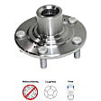 Front, Driver and Passenger Side Wheel Hub, 5 Lugs, Without Bearing
