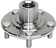 Front, Driver and Passenger Side Wheel Hub, 5 Lugs, Without Bearing