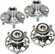 Front and Rear, Driver and Passenger Side Wheel Hub, 5 Lugs, 2.4L, 4Cyl