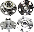 Front and Rear, Driver and Passenger Side Wheel Hub, 5 Lugs, Front - Without Bearing; Rear - With Bearing