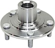Front and Rear, Driver and Passenger Side Wheel Hub, 5 Lugs, Front - Without Bearing; Rear - With Bearing