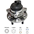 2014 Hyundai Equus Ultimate - Front, Driver and Passenger Side Wheel Hub, 5 Lugs, With Bearing, With Sensor
