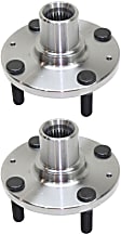 Front, Driver and Passenger Side Wheel Hub, 4 Lugs, Without Bearing
