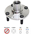 Front, Driver and Passenger Side Wheel Hub, 4 Lugs, Without Bearing
