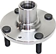 Front, Driver and Passenger Side Wheel Hub, 4 Lugs, Without Bearing