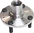 Front, Driver and Passenger Side Wheel Hub, 4 Lugs, Without Bearing