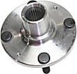 Front, Driver and Passenger Side Wheel Hub, 4 Lugs, Without Bearing