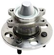 4-Wheel Set Front and Rear, Driver and Passenger Side Wheel Hubs, Front - Without Bearing; Rear - With Bearing, Non-ABS