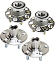 Front and Rear, Driver and Passenger Side Wheel Hub, 5 Lugs, Front - Without Bearing; Rear - With Bearing, 3.5L, 6Cyl