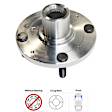 Front, Driver and Passenger Side Wheel Hub, 4 Lugs, Without Bearing