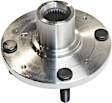 Front, Driver and Passenger Side Wheel Hub, 4 Lugs, Without Bearing