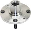 Front, Driver and Passenger Side Wheel Hub, 4 Lugs, Without Bearing