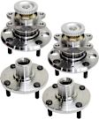 4-Wheel Set Rear, Driver and Passenger Side Wheel Hubs, Front - Without Bearing; Rear - With Bearing, 4-Wheel ABS, FWD