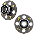Rear, Driver and Passenger Side Wheel Hub, 4 Lugs, With Bearing