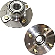 Rear, Driver and Passenger Side Wheel Hub, 4 Lugs, With Bearing