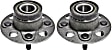 Rear, Driver and Passenger Side Wheel Hub, 4 Lugs, With Bearing