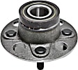 Rear, Driver and Passenger Side Wheel Hub, 4 Lugs, With Bearing