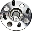 Rear, Driver and Passenger Side Wheel Hub, 4 Lugs, With Bearing