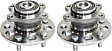 2-Wheel Set Rear, Driver and Passenger Side Wheel Hubs, With Bearing, 5 x 4.5 in. Bolt Pattern, Hybrid/Hybrid-L/(GX, 2012) Models