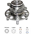Rear, Driver and Passenger Side Wheel Hub, 5 Lugs, With Bearing, 1.8L, 4Cyl