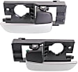 Front, Driver and Passenger Side Interior Door Handles, Black, With door lock button