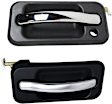 2003 Hummer H2 Base - Front, Driver and Passenger Side Chrome Lever with Black Bezel Exterior Door Handle, With Chrome Trim Package, Sport Utility