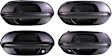 Front and Rear, Driver and Passenger Side Exterior Door Handles, Textured Black, Front Driver and Passenger Side - With Key Hole; Rear Driver and Passenger Side - Without Key Hole